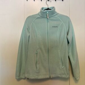 Mint Green Zip Up Columbia Fleece